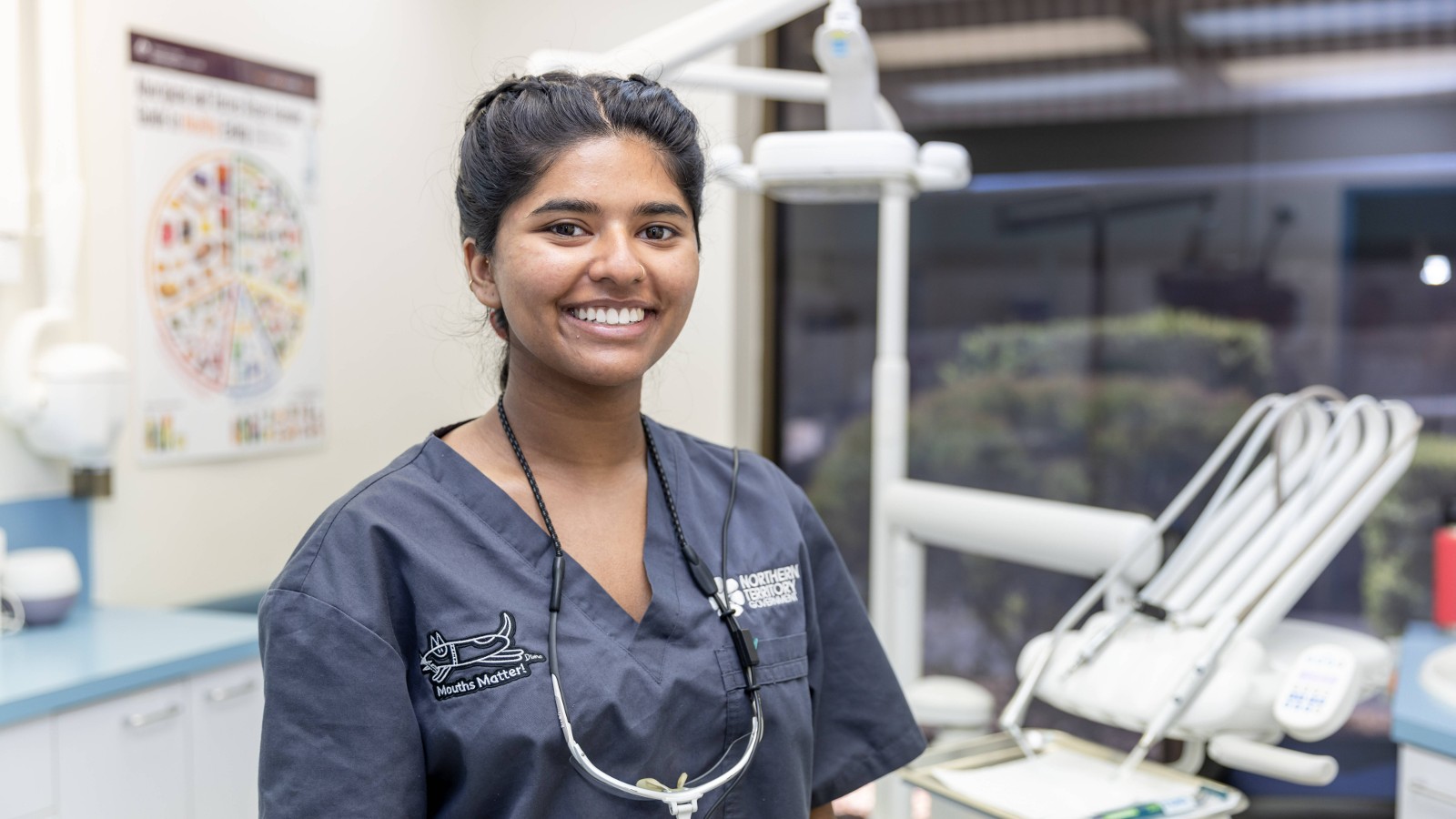 Dentist smiling